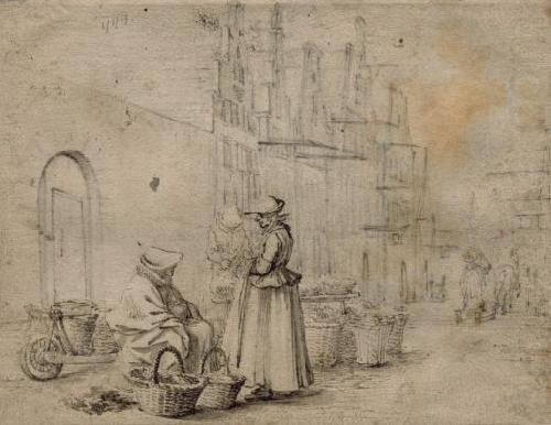 Gerard ter Borch the Younger Market in Haarlem china oil painting image